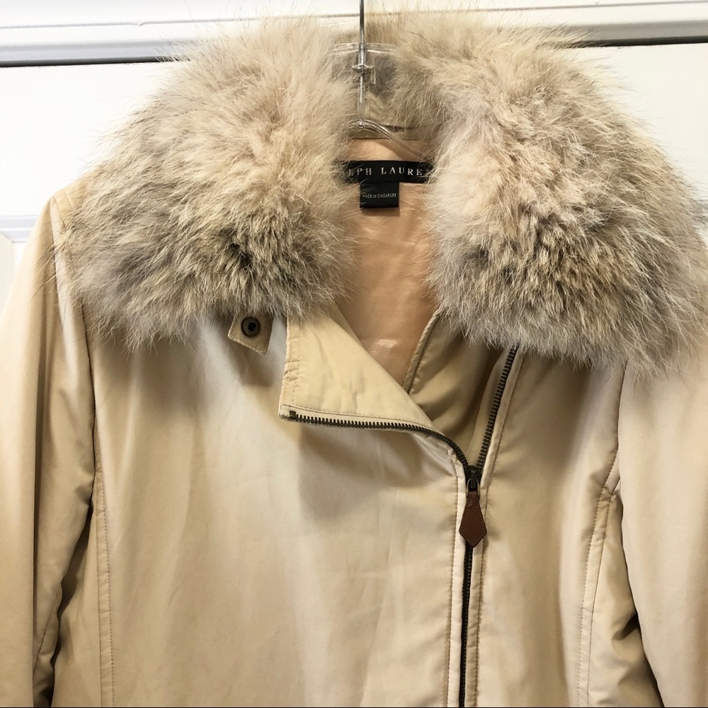 RALPH Lauren Detachable Fur Collar Jacket